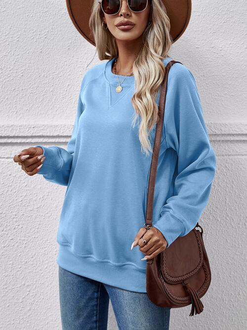 Round Neck Long Sleeve Sweatshirt