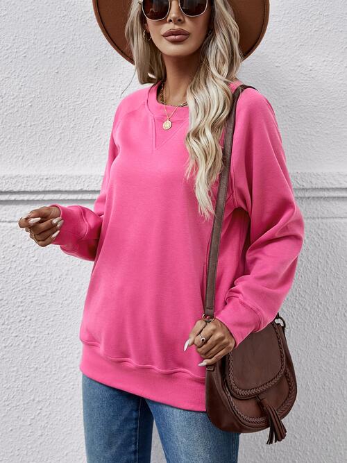 Round Neck Long Sleeve Sweatshirt