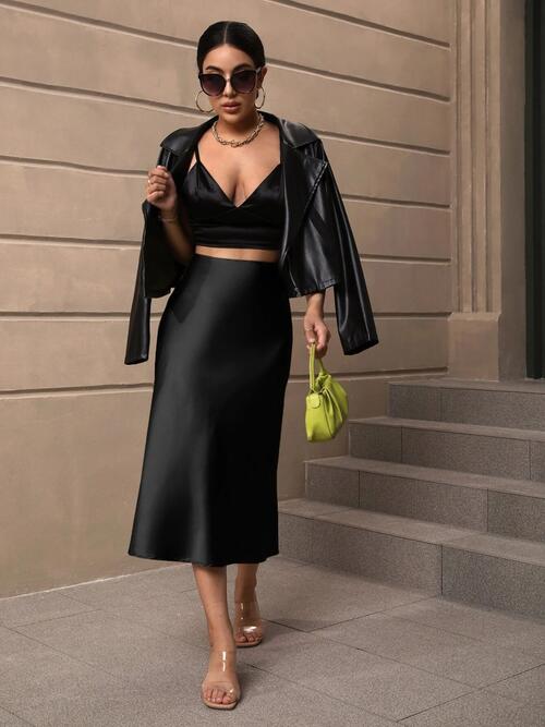 High Waist Midi Skirt