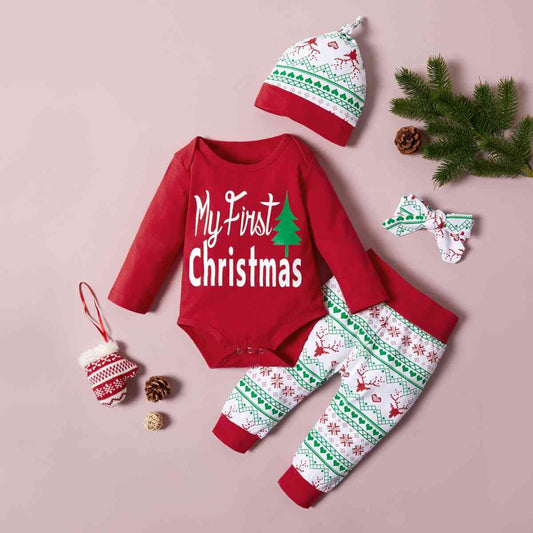 MY FIRST CHRISTMAS Graphic Bodysuit and Pants Set